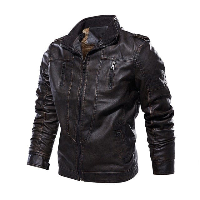 Mens Leather Jackets  Winter New Casual Motorcycle PU Jacket Biker Leather Coats European Windbreaker Genuine Leather Jacket