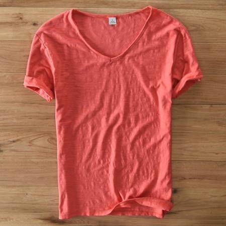 Summer Men linen cotton t shirt men short sleeve V-neck breathable soft Loose Thin white t-shirt men Asian size M-XXXL 201