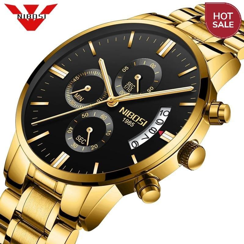 NIBOSI Relogio Masculino Men Watches Luxury Famous Top Brand Men's Fashion Casual Dress Watch Military Quartz Wristwatches Saat