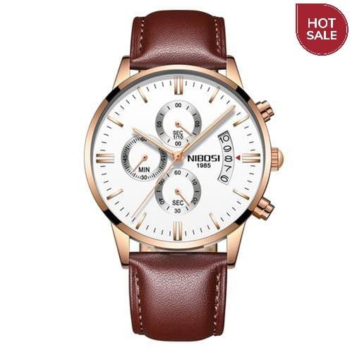 NIBOSI Relogio Masculino Men Watches Luxury Famous Top Brand Men's Fashion Casual Dress Watch Military Quartz Wristwatches Saat