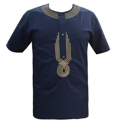 2019 Africa Shirt for Male Summer Wearing Men Dashiki Bazin Embroidery African Clothes