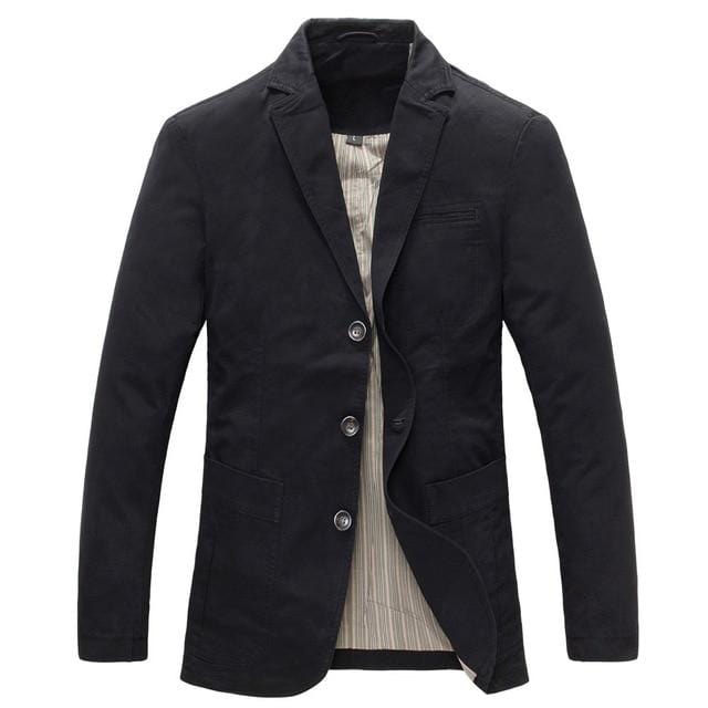 Spring Military Jacket Blazers Men 100% Cotton Casual Blazer Men's Suit Coat Male Blazer Masculino Jackets M-5XL