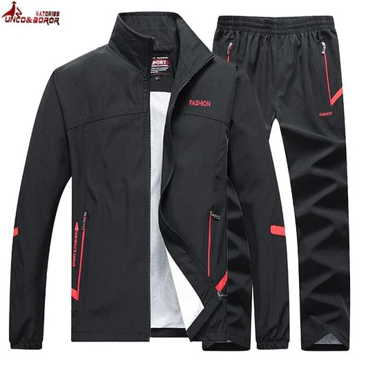 Men's Sportswear Autumn 2 Piece Sets Sports Suit men Jacket+Pant Sweatsuit Male Jogging basketball TrainingTracksuit clothing