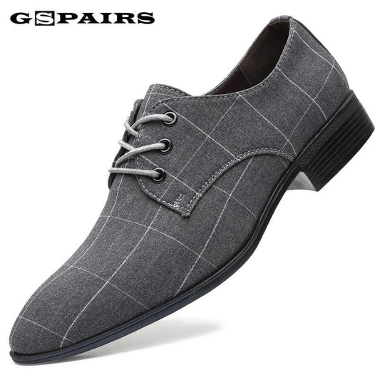 Men Classic Business Shoes Man Dress Shoes Fashion Korea Pointed Toe Lace-Up Formal Wedding Shoes Men Black Lattice 2020 New