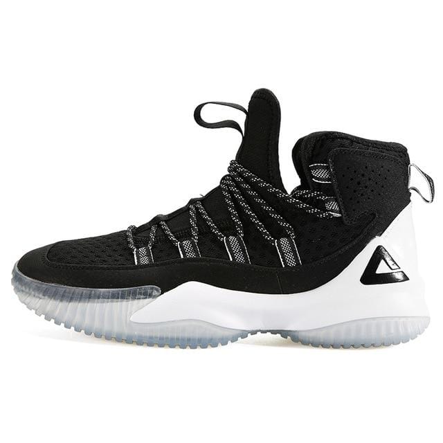 PEAK Men's Basketball Shoes Court Anti-slip Rebound Basketball Sneakers Light Sports Shoes Breathable Lace-up High Top Gym Boots