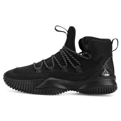 PEAK Men's Basketball Shoes Court Anti-slip Rebound Basketball Sneakers Light Sports Shoes Breathable Lace-up High Top Gym Boots