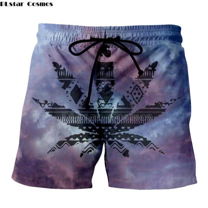 Newest Hot weed Harajuku Men's Summer Casual Shorts 3D Print Loose Beach Weeds skull Brand Shorts Drop Shipping shorts