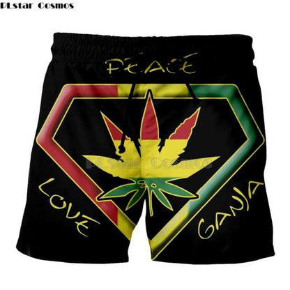 Newest Hot weed Harajuku Men's Summer Casual Shorts 3D Print Loose Beach Weeds skull Brand Shorts Drop Shipping shorts