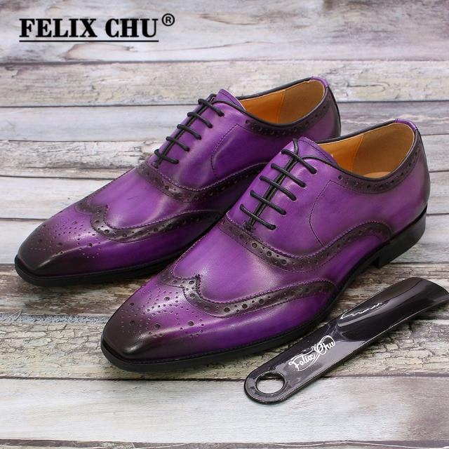 Handmade Mens Shoes Grey Genuine Leather Men's Dress Shoes Classic Business Formal Shoes for Men