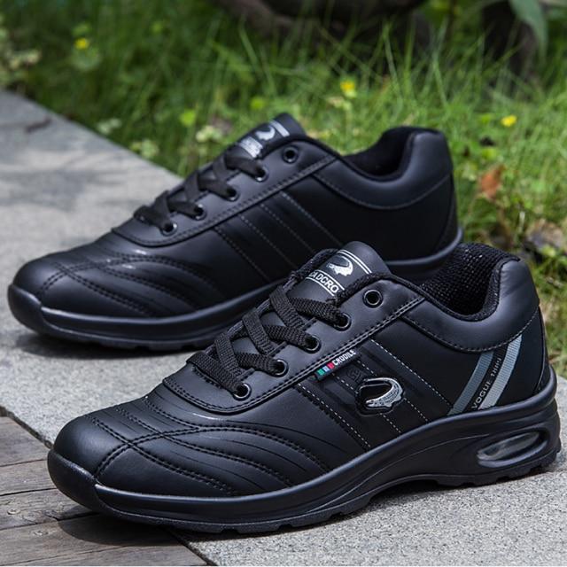 Men's Running Shoes Sport Athletic Sneakers Man Walking Gym Shoes Waterproof Leather Brand Cushion Training Tennis Golf Sneakers