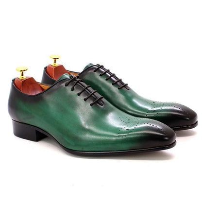 Daniel Shoes Italian Mens Dress Shoes Genuine Leather Blue Purple Men Wedding Shoes Party Whole Cut Formal Shoes for Men