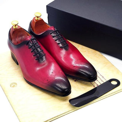 Daniel Shoes Italian Mens Dress Shoes Genuine Leather Blue Purple Men Wedding Shoes Party Whole Cut Formal Shoes for Men