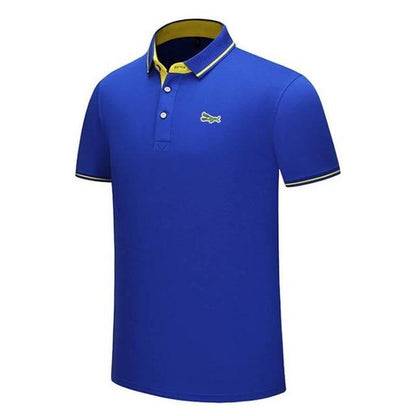 2020 Summer Mens Short Sleeve Shirts Embroidery Logo Casual Cotton Male Clothes Lapel Tops