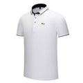 2020 Summer Mens Short Sleeve Shirts Embroidery Logo Casual Cotton Male Clothes Lapel Tops