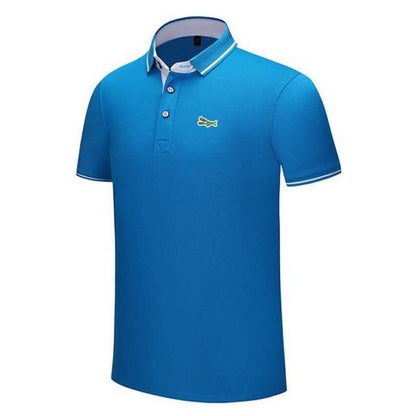 2020 Summer Mens Short Sleeve Shirts Embroidery Logo Casual Cotton Male Clothes Lapel Tops
