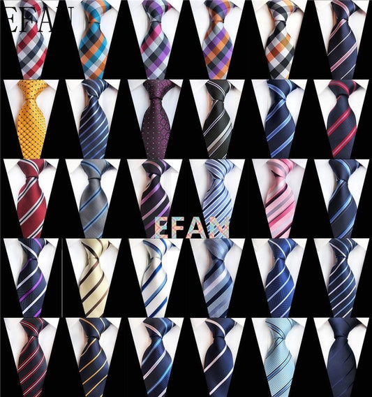 New Fashion Accessories Necktie High Quality 8cm Men's Ties for Suit Business Wedding Casual Navy Black Red Pink Silver Blue Tie