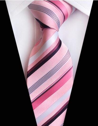 New Fashion Accessories Necktie High Quality 8cm Men's Ties for Suit Business Wedding Casual Navy Black Red Pink Silver Blue Tie