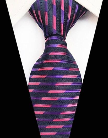 New Fashion Accessories Necktie High Quality 8cm Men's Ties for Suit Business Wedding Casual Navy Black Red Pink Silver Blue Tie