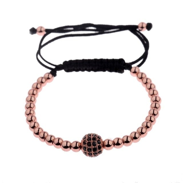 2020 Classic Luxury CZ Black Zircon Long Tubes&amp;4MM Copper Beads Macrame Men Bracelets&amp;Bangles For Women Jewelry Bileklik