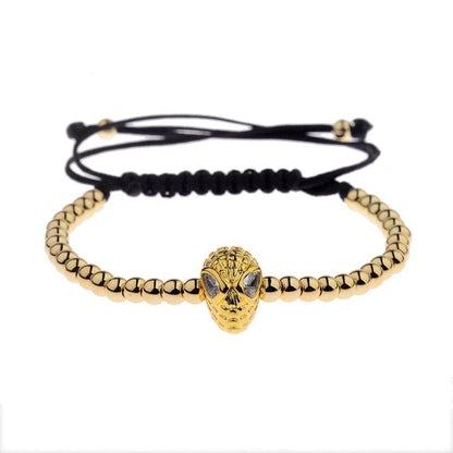 Classic Luxury CZ Black Zircon Long Tubes&amp;4MM Copper Beads Macrame Men Bracelets&amp;Bangles For Women Jewelry Bileklik