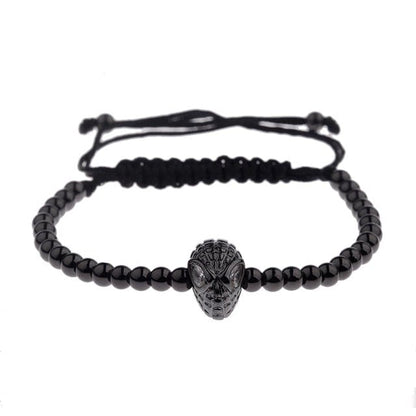 Classic Luxury CZ Black Zircon Long Tubes&amp;4MM Copper Beads Macrame Men Bracelets&amp;Bangles For Women Jewelry Bileklik