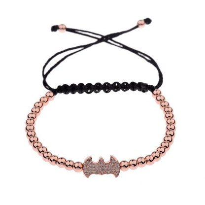 Classic Luxury CZ Black Zircon Long Tubes&amp;4MM Copper Beads Macrame Men Bracelets&amp;Bangles For Women Jewelry Bileklik