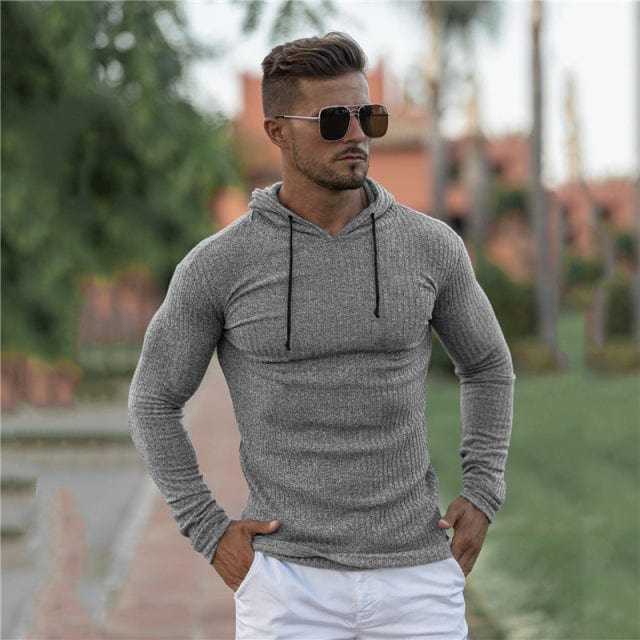 Pulover cu glugă de iarnă la modă nouă, pentru bărbați, cu guler cald, pulovere pentru bărbați, pulover slim fit, pentru bărbați, pulover clasic, pentru bărbați, tricotaje Pull Homme