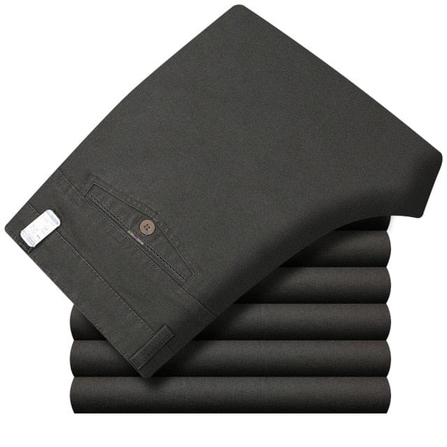 Autumn Winter Men Thicken Cotton Warm Pants Male Cotton Baggy Long Trousers Business Straight Black Casual Pants middle-aged