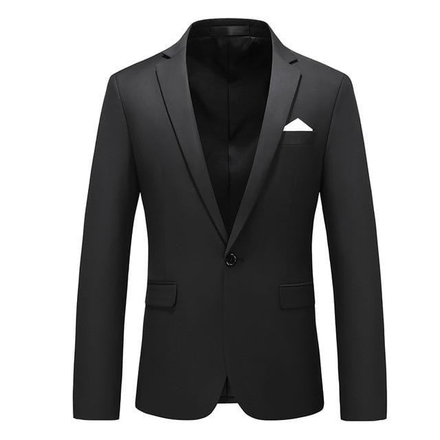 15 Color Men Formal Suit Jackets Business Uniform Work Blazer Tops Sol ...