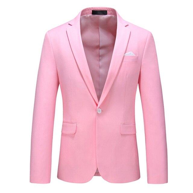 15 Color Men Formal Suit Jackets Business Uniform Work Blazer Tops Sol ...