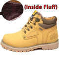 SURGUT Brand Super Warm Men's Winter Leather Men Waterproof Rubber Snow Boots Leisure Boots England Retro Shoes For Men Big Size