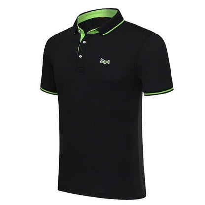 2020 Summer Mens Short Sleeve Shirts Embroidery Logo Casual Cotton Male Clothes Lapel Tops