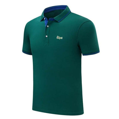 2020 Summer Mens Short Sleeve Shirts Embroidery Logo Casual Cotton Male Clothes Lapel Tops