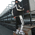 Men's Tracksuit Streetwear Two-piece Set Sweat Suit Polyester Overalls Men's Jacket and Harem Pants  Hip Hop Mens Clothing