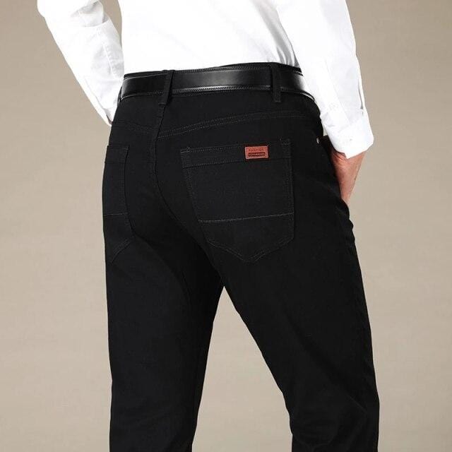 Pantaloni Barbati Business Pantaloni drepti din bumbac Stretch Barbat Slim Fit Casual Big Plus Size 42 44 46 Negru Kaki Roșu Albastru Pantalon, 7104