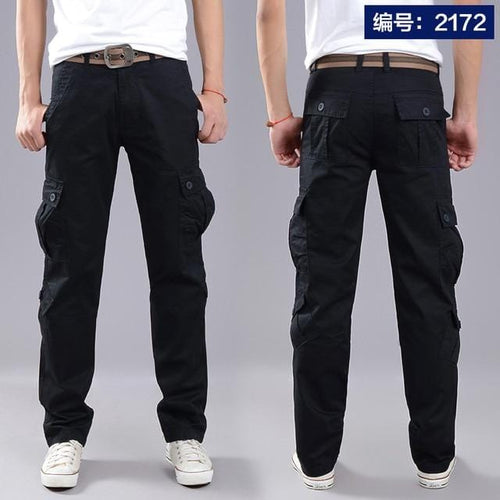 Cargo Pants Men Combat SWAT Army Military Pants 100%Cotton Many Pockets Stretch Flexible Man Casual Trousers Plus Size 28- 38 40