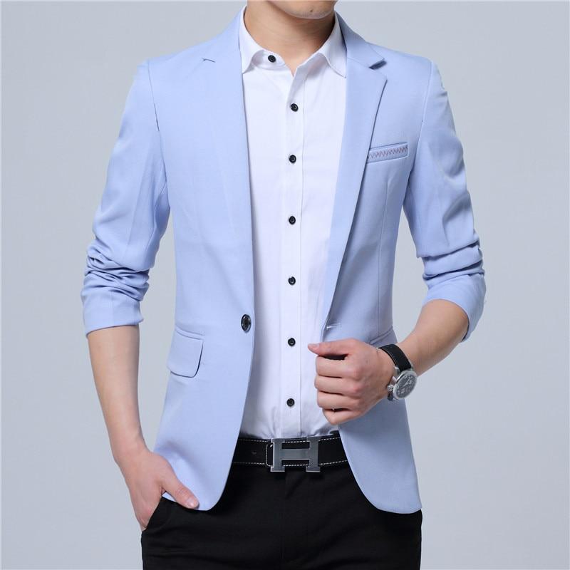 2021 New Fashion Spring and Autumn Casual Men Blazer Cotton Slim England Suit Blaser Masculino Male Jacket Blazer Men Size M-5XL