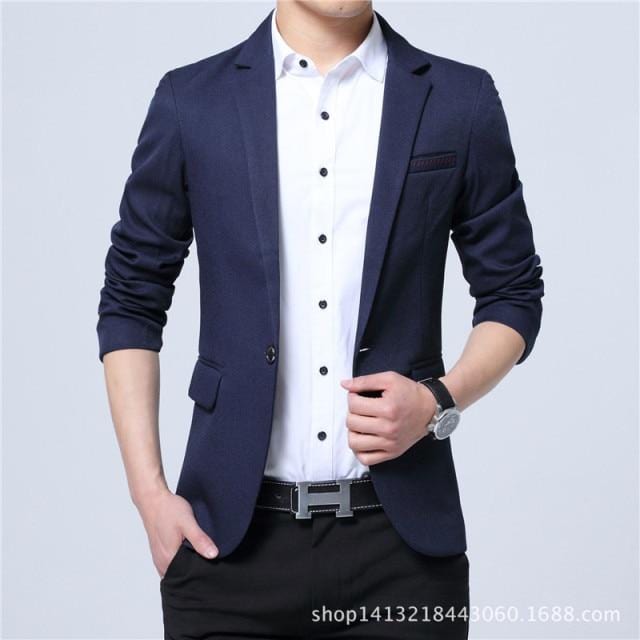 2021 New Fashion Spring and Autumn Casual Men Blazer Cotton Slim England Suit Blaser Masculino Male Jacket Blazer Men Size M-5XL