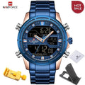 NAVIFORCE Watches for Men Luxury Brand Sport Quartz Wristwatch Waterproof Military Digital Male Clock Steel Relogio Masculino