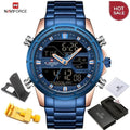 NAVIFORCE Watches for Men Luxury Brand Sport Quartz Wristwatch Waterproof Military Digital Male Clock Steel Relogio Masculino