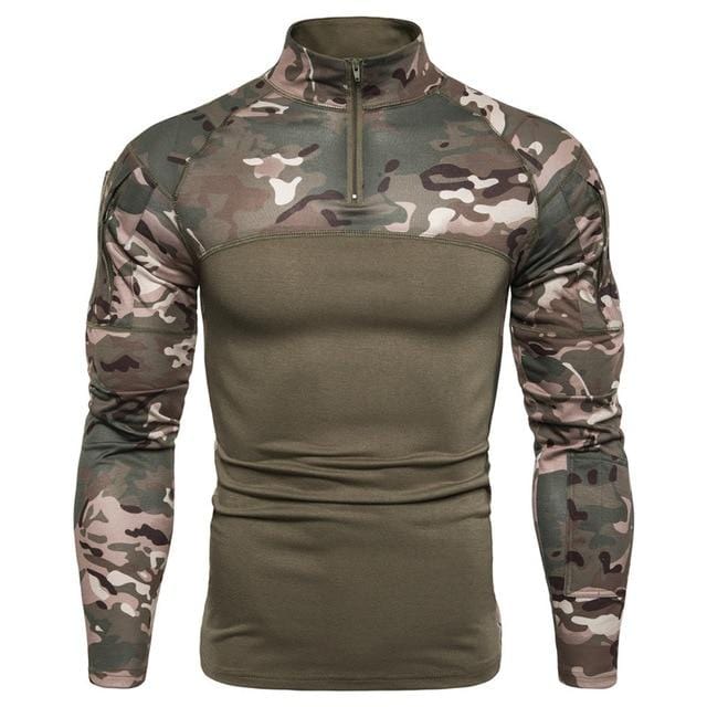 New mens Camouflage Tactical Military Clothing Combat Shirt Assault long sleeve Tight T shirt Army Costume