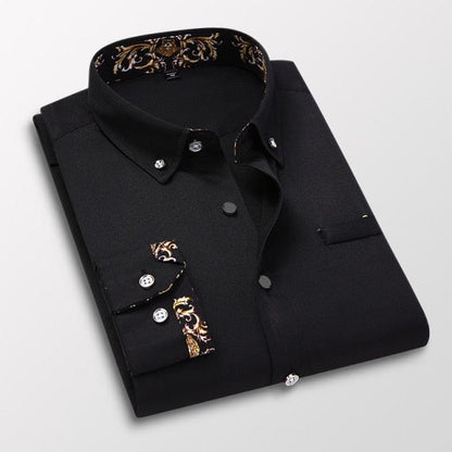 Men's clothing  Arrival Men Shirt Fashion Causal Long Sleeved Male Dress Social Business Brand Shirt Soft Weeding White Shirts