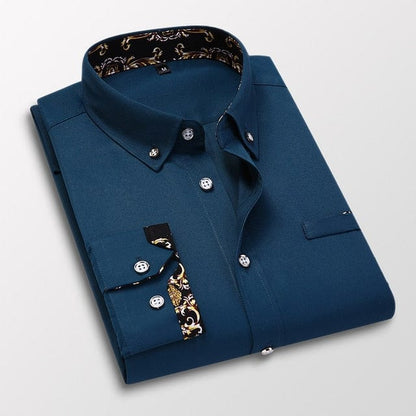 Men's clothing  Arrival Men Shirt Fashion Causal Long Sleeved Male Dress Social Business Brand Shirt Soft Weeding White Shirts