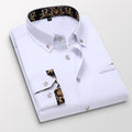 Men's Clothing  Arrival Men Shirt Fashion Causal Long Sleeved Male Dress Social Business Brand Shirt Soft Weeding White Shirts