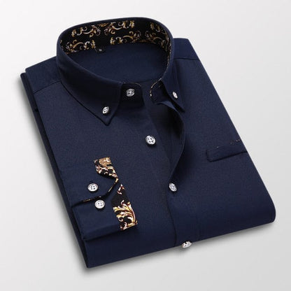 Men's clothing  Arrival Men Shirt Fashion Causal Long Sleeved Male Dress Social Business Brand Shirt Soft Weeding White Shirts