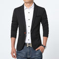 Spring Autumn Luxury Men Blazer 2021 Casual Business Cotton Slim Fit Suit jacket Male Plus Size M-5XL Blazer Masculino