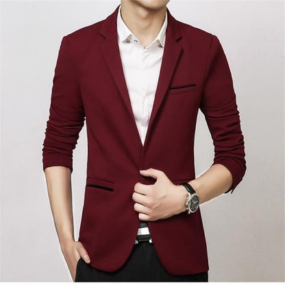 Spring Autumn Luxury Men Blazer 2021 Casual Business Cotton Slim Fit Suit jacket Male Plus Size M-5XL Blazer Masculino