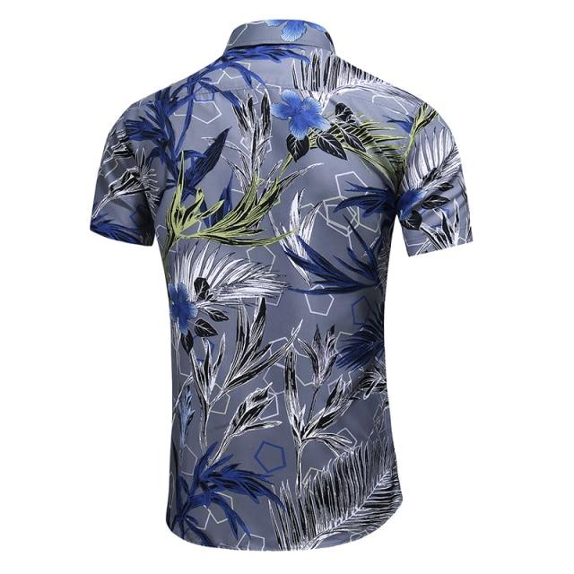 Fashion 9 Style Design Short Sleeve Casual Shirt Men's Print Beach Blouse 2021 Summer Clothing Plus Asian Size M-XXXL 4XL 5XL