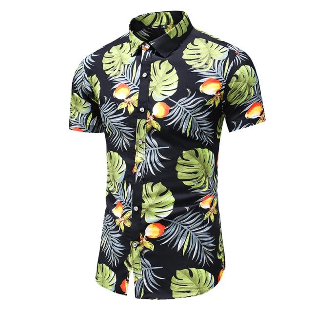 Fashion 9 Style Design Short Sleeve Casual Shirt Men's Print Beach Blouse 2021 Summer Clothing Plus Asian Size M-XXXL 4XL 5XL