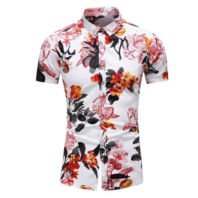 Fashion 9 Style Design Short Sleeve Casual Shirt Men's Print Beach Blouse 2021 Summer Clothing Plus Asian Size M-XXXL 4XL 5XL